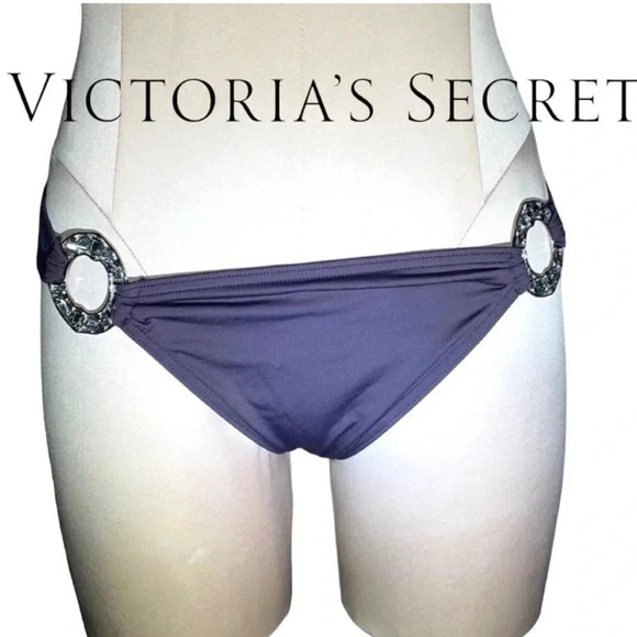 Victoria’s Secret bejeweled purple bikini bottom. Size M‎ - Picture 1 of 7